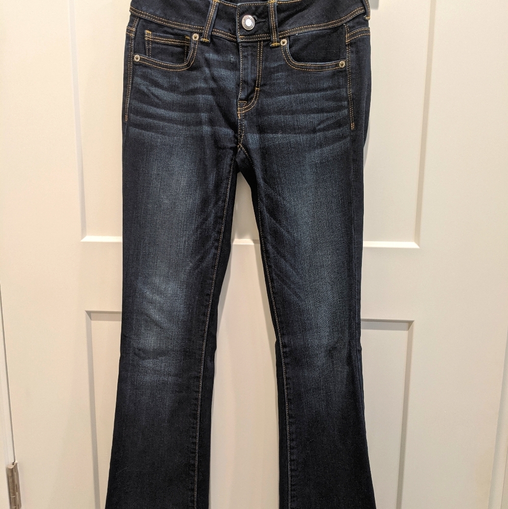 American Eagle Women's Kick Boot Dark Jeans